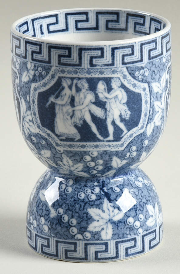 Greek Blue Double Egg Cup by Spode-1