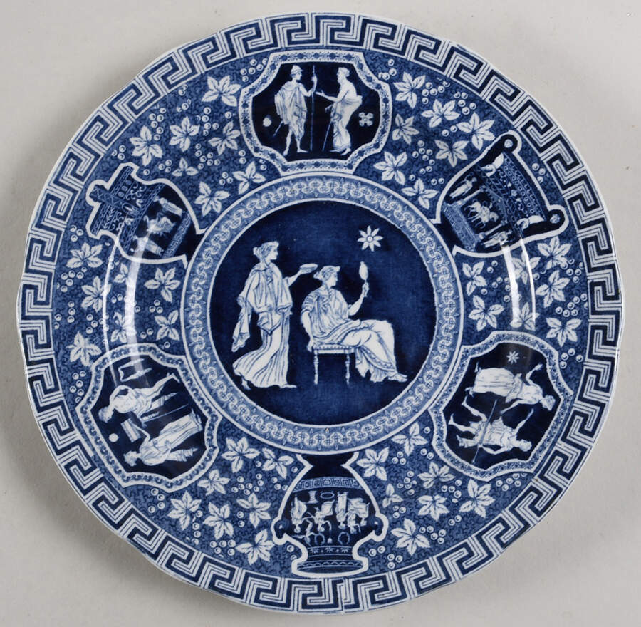 Greek Blue Salad Plate by Spode-1