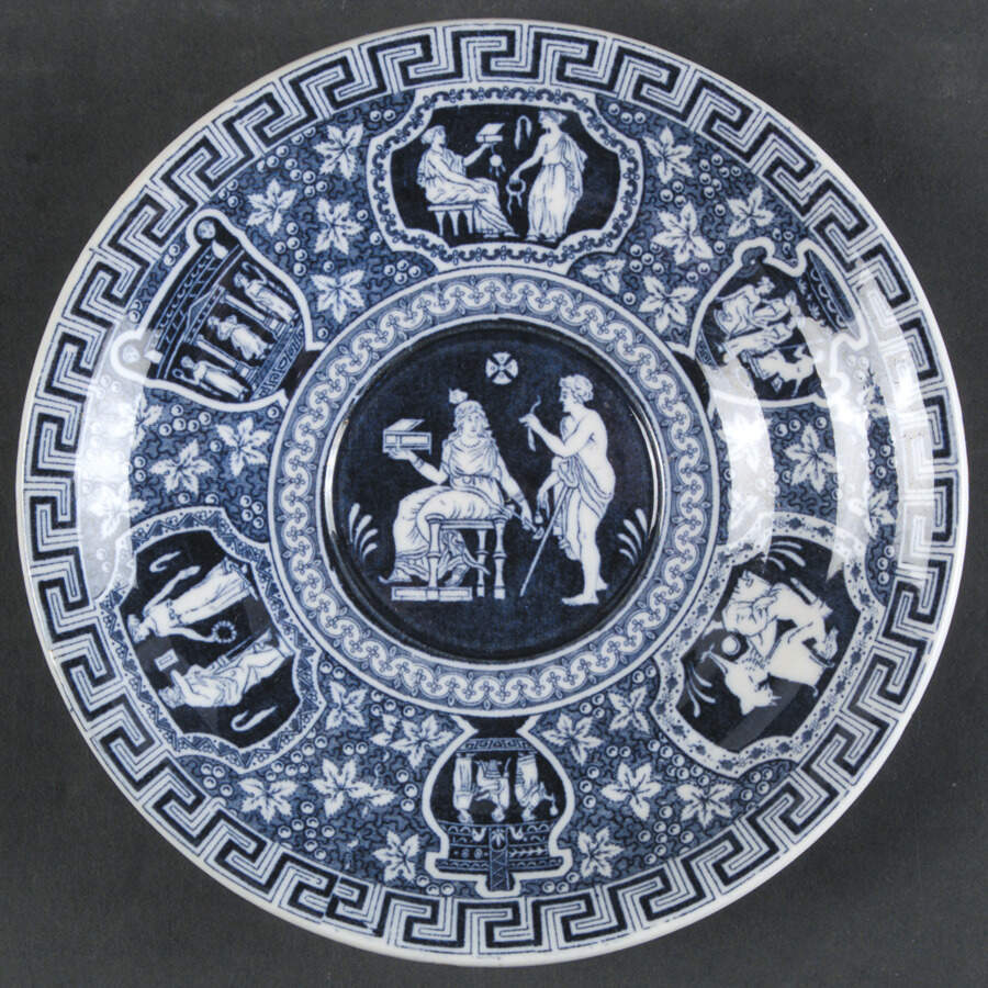Greek Blue Saucer by Spode-1