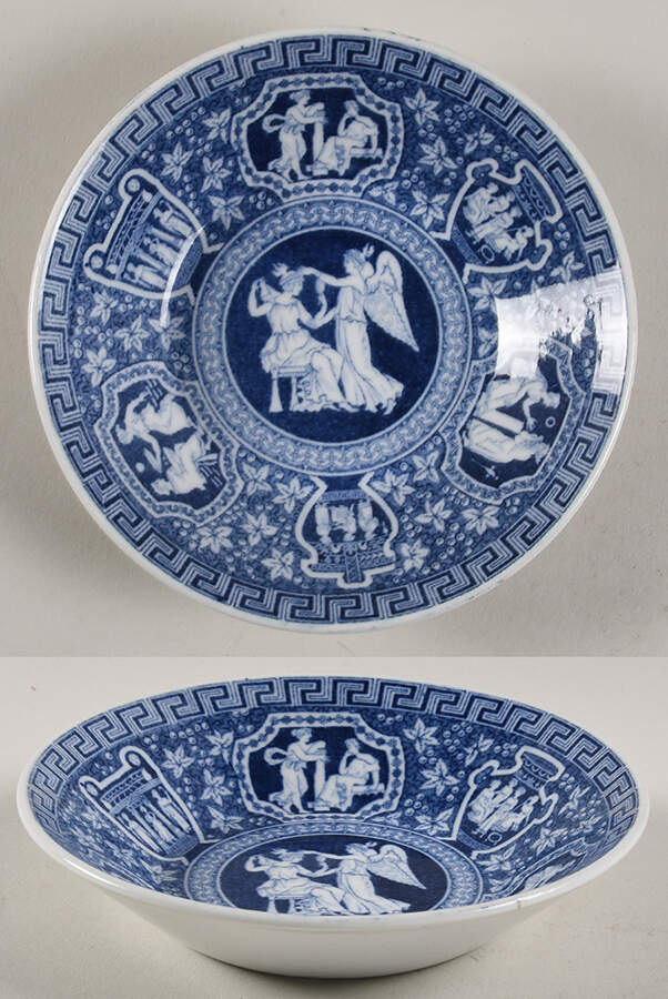 Greek Blue Fruit/Dessert (Sauce) Bowl by Spode-1