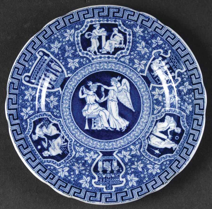 Greek Blue Bread & Butter Plate by Spode-1