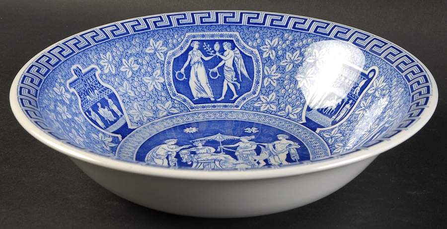 Greek Blue Coupe Soup Bowl by Spode-1