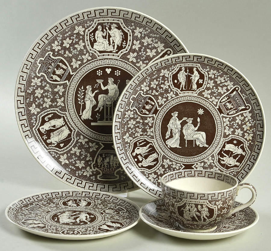 Greek Brown 5 Piece Place Setting by Spode-1
