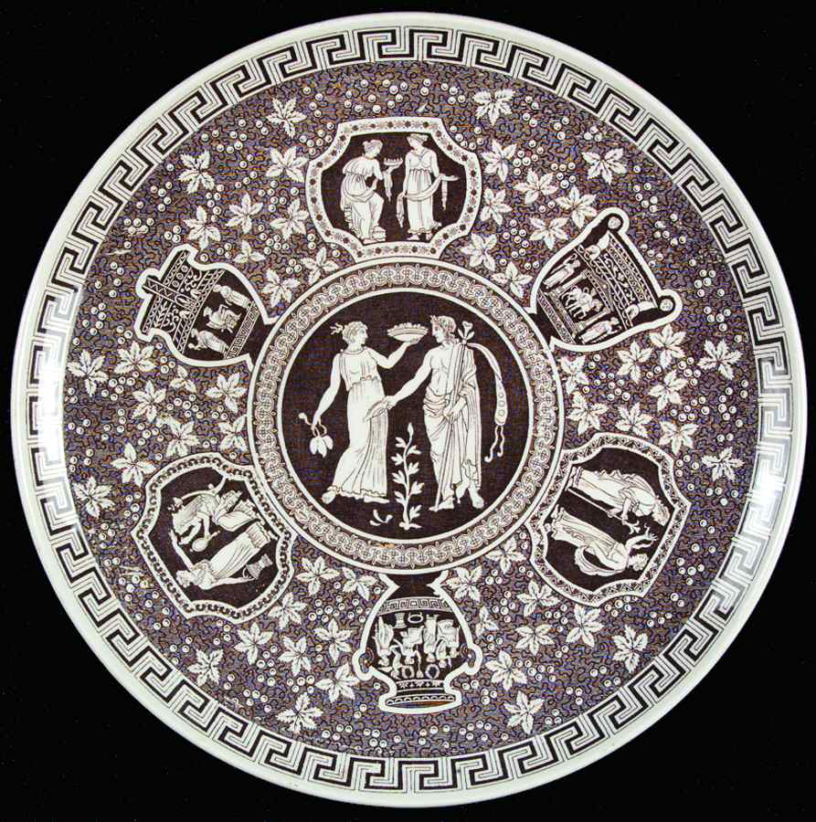 Greek Brown Luncheon Plate by Spode-1
