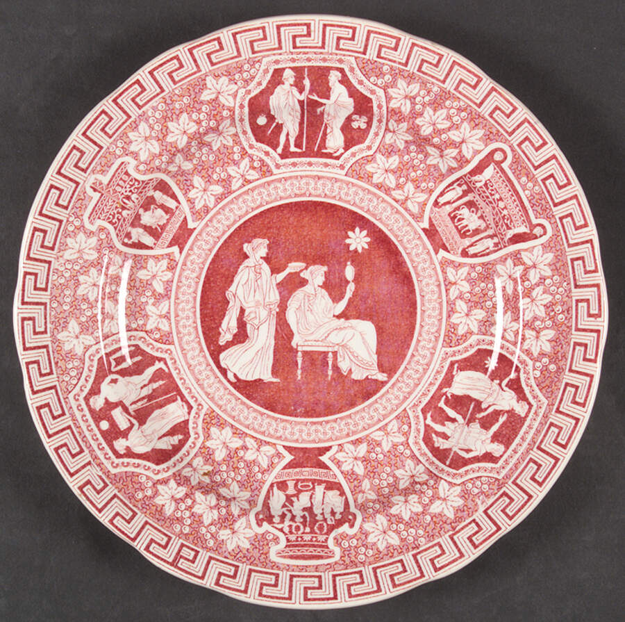 Greek Red Salad Plate by Spode-1