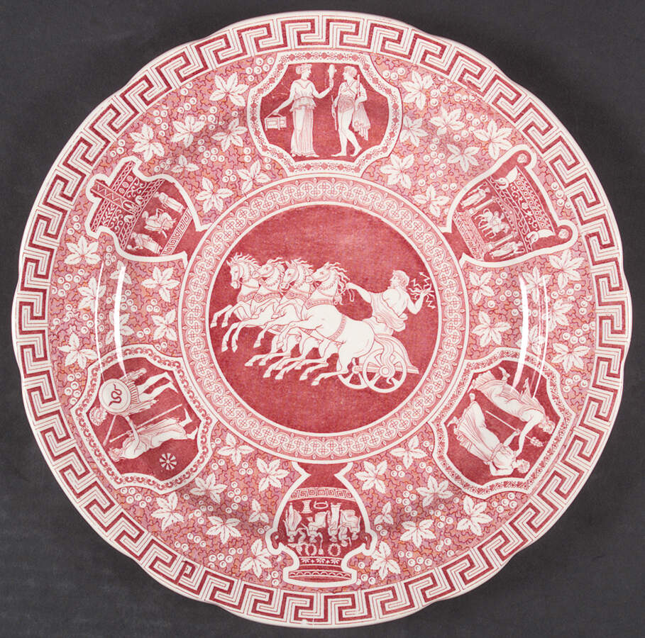 Greek Red Dinner Plate by Spode-1