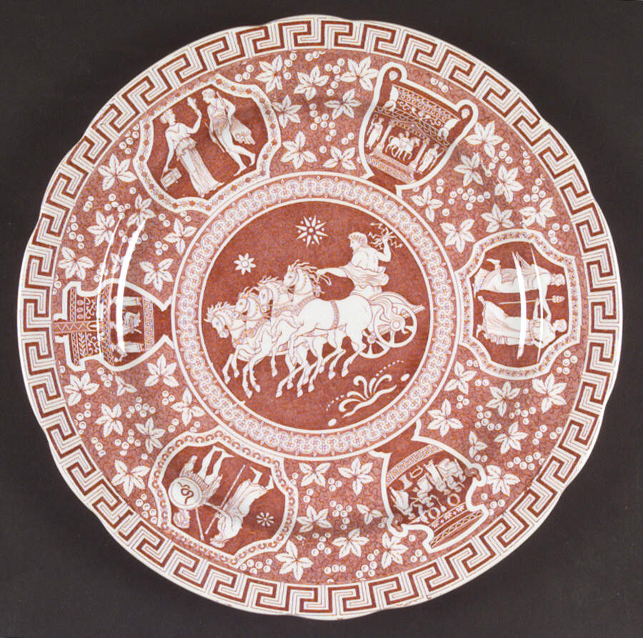 Greek Red Dinner Plate by Spode-1
