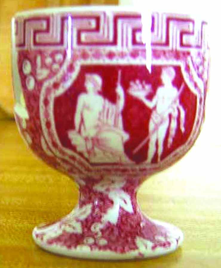 Greek Red Single Egg Cup by Spode-1