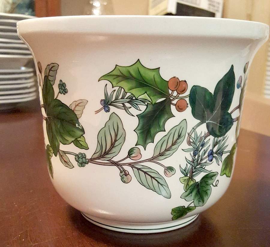 Green Garland 5" Cachepot by Spode-1