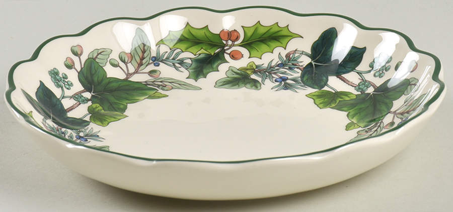 Green Garland Small Round Fluted Bowl by Spode-1