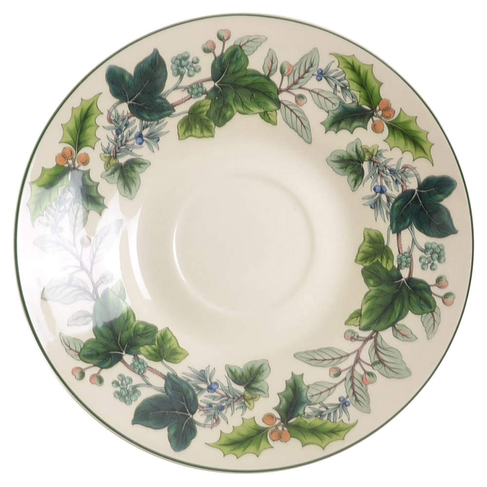 Green Garland Saucer for Jumbo Cup by Spode-1