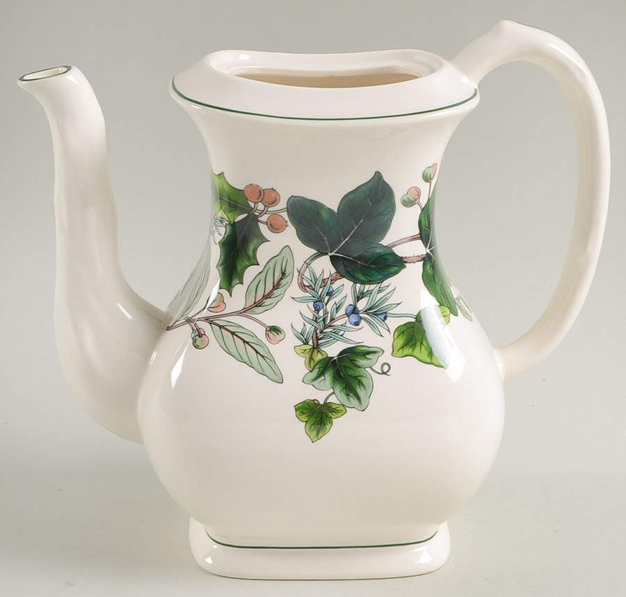 Green Garland Coffee Pot No Lid by Spode-1
