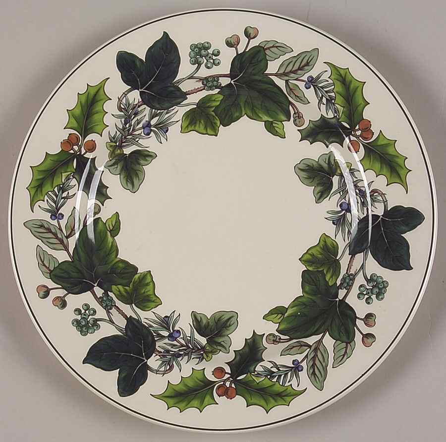 Green Garland Salad Plate by Spode-1