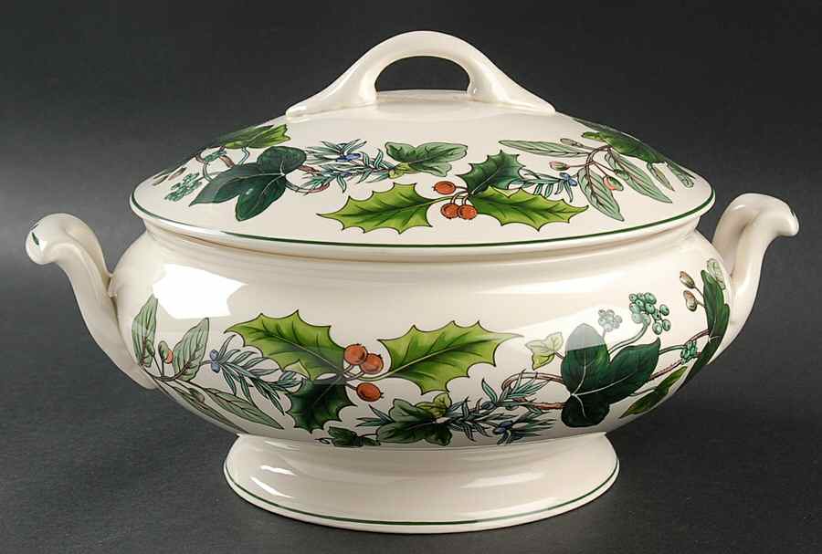 Green Garland Round Covered Vegetable by Spode-1