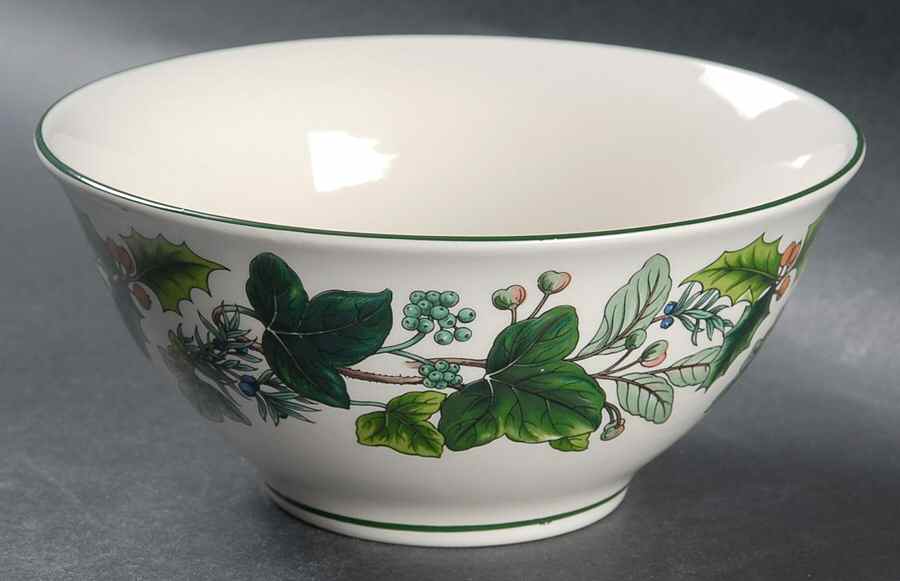 Green Garland Potpourri/Nut/Chip Bowl by Spode-1