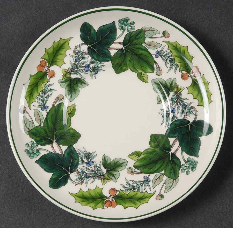 Green Garland Saucer for Demitasse Cup by Spode-1