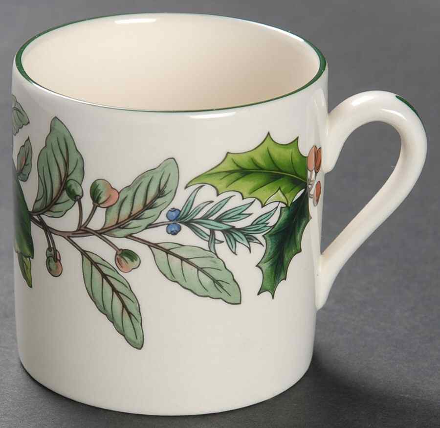 Green Garland Flat Demitasse Cup by Spode-1