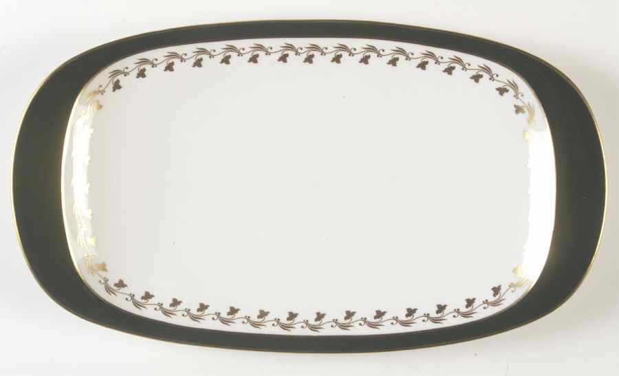 Green Velvet Large Sandwich Tray by Spode-1