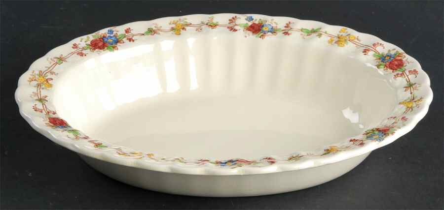 Hazel Dell Cream 10" Oval Vegetable Bowl by Spode-1