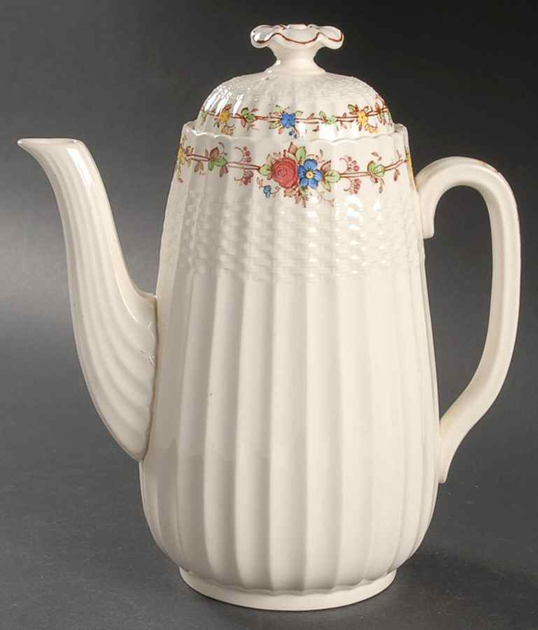 Hazel Dell Cream Coffee Pot & Lid by Spode-1