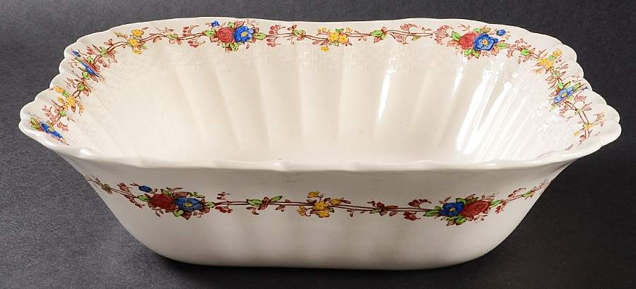 Hazel Dell Cream 9" Square Vegetable Bowl by Spode-1