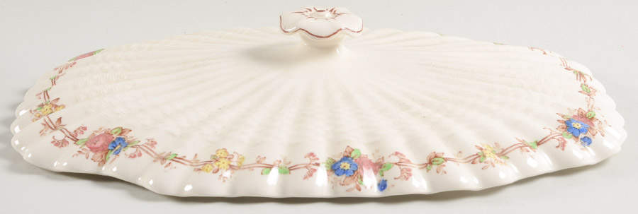 Hazel Dell Off White Lid for Oval Vegetable by Spode-1