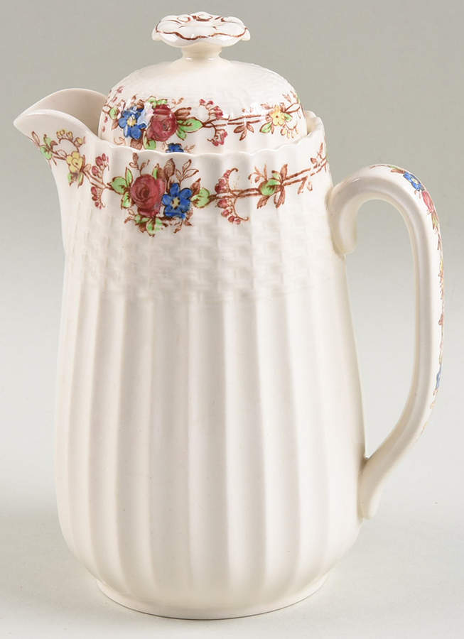 Hazel Dell Off White Large Syrup with Lid by Spode-1