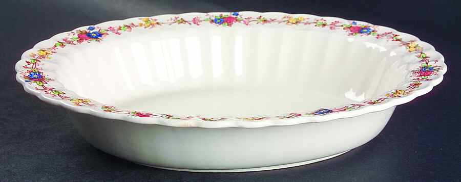 Hazel Dell Off White 11" Oval Vegetable Bowl by Spode-1