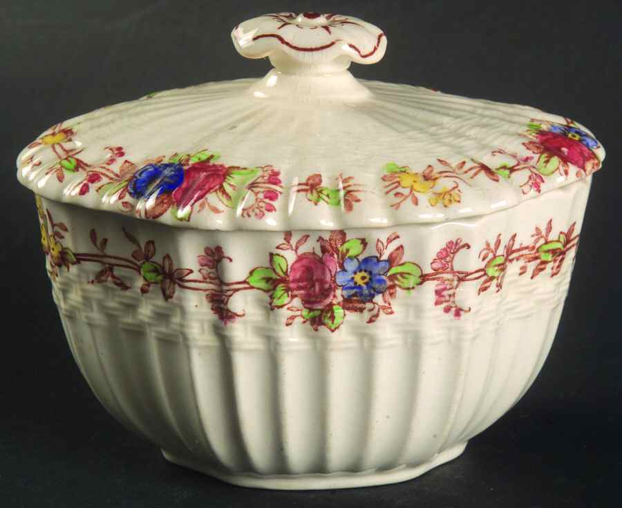 Hazel Dell Off White Mini Sugar Bowl & Lid by Spode-1
