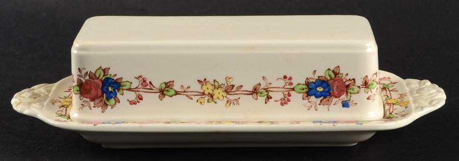 Hazel Dell Off White 1/4 Lb Covered Butter by Spode-1