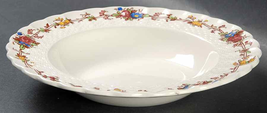 Hazel Dell Off White Rim Soup Bowl by Spode-1