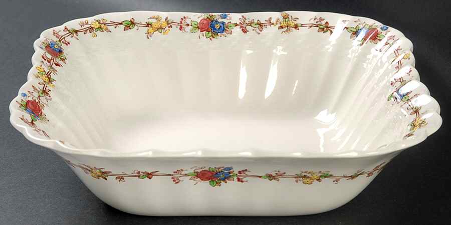 Hazel Dell Off White 9" Square Vegetable Bowl by Spode-1