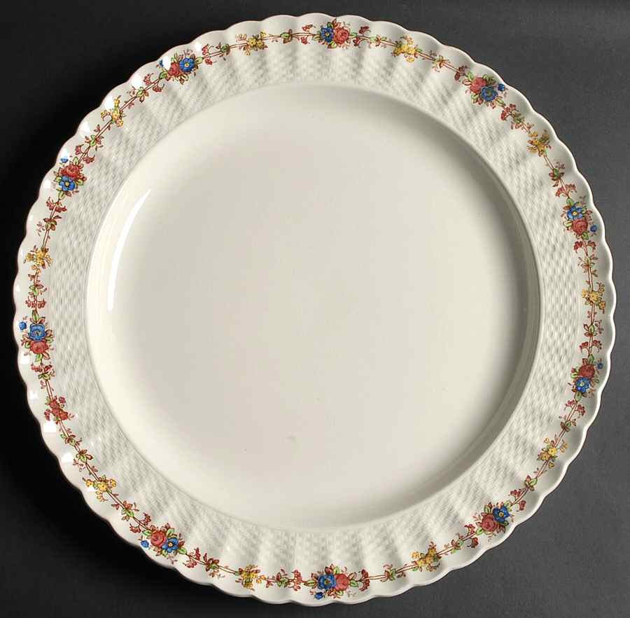 Hazel Dell Off White 15" Chop Plate (Round Platter) by Spode-1