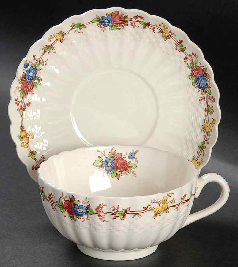 Hazel Dell Off White Oversized Cup & Saucer Set by Spode-1