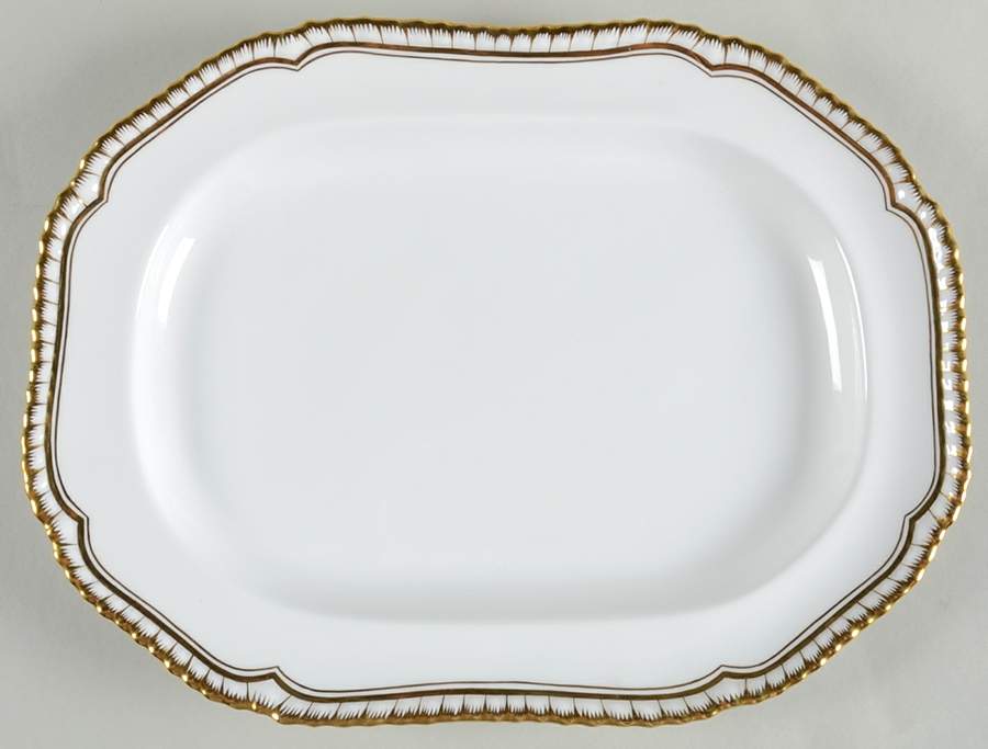 Hallmark (Gadroon Shape) 12" Oval Serving Platter by Spode-1