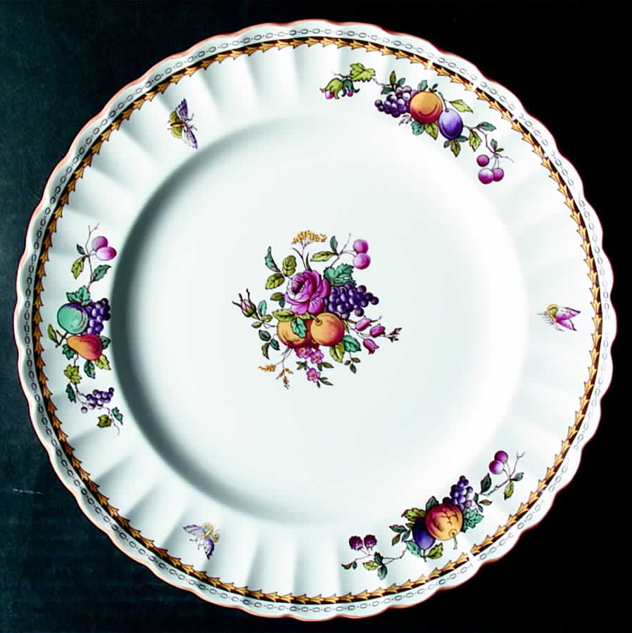 Harvest Rose (Tan Trim) Dinner Plate by Spode-1
