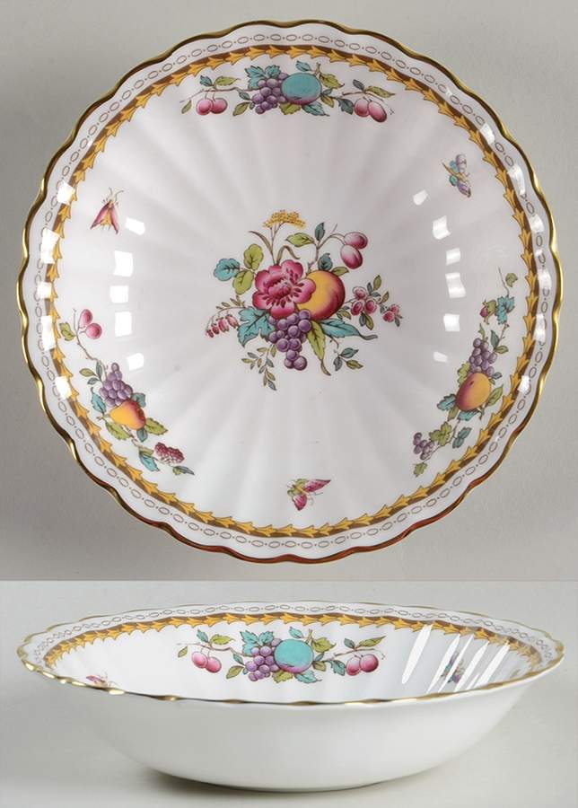 Harvest Rose (Gold Trim) Coupe Cereal Bowl by Spode-1