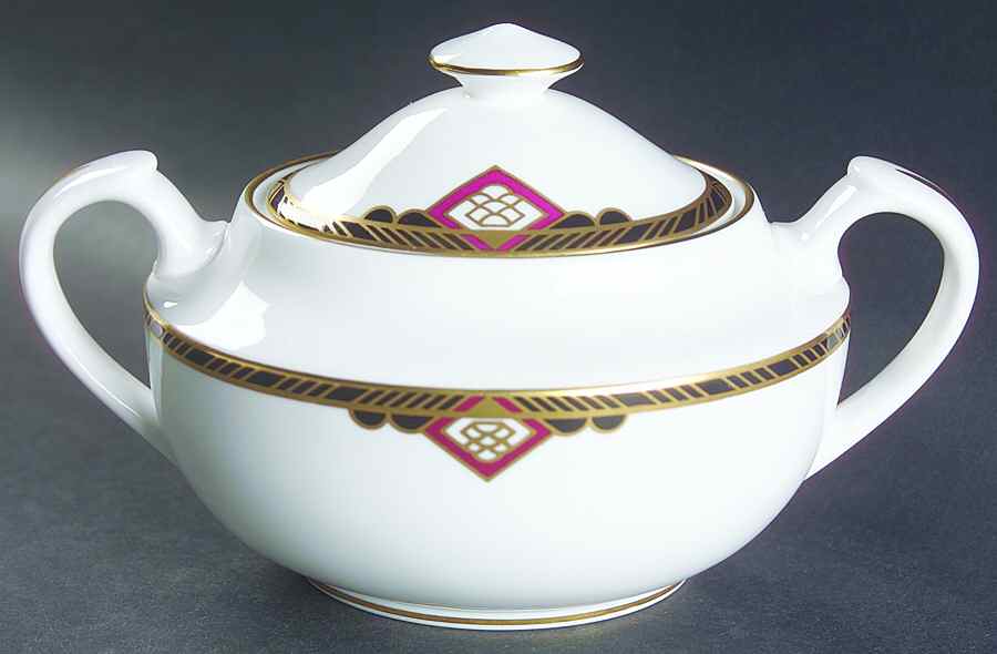 Harvard Sugar Bowl & Lid by Spode-1