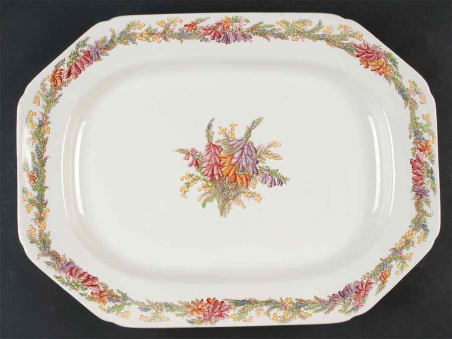 Heath 14" Oval Serving Platter by Spode-1