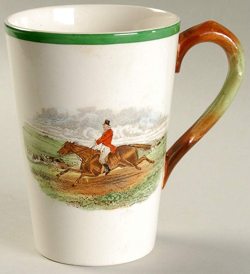 Herring Hunt, The Hunt (Green, Scalloped) Tall Mug by Spode-1