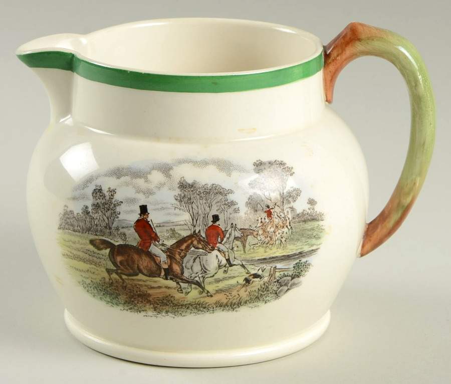 Herring Hunt, The Hunt (Green, Scalloped) 10 Oz Jug by Spode-1