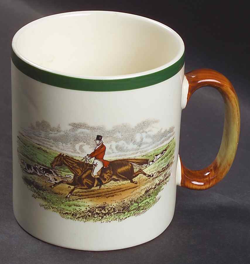 Herring Hunt, The Hunt (Green, Scalloped) Mug by Spode-1