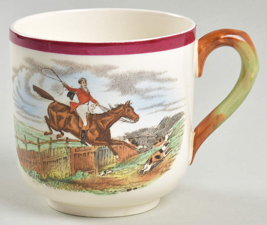 Herring Hunt The Hunt Red Footed Cup by Spode-1