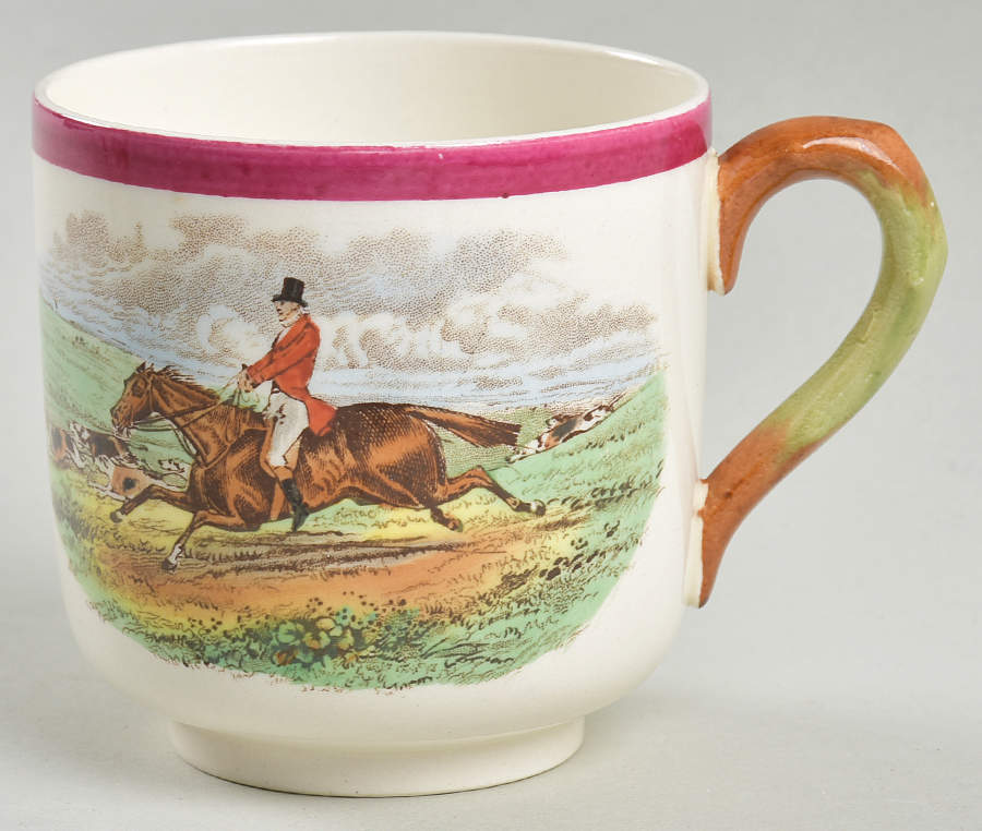 Herring Hunt The Hunt Red Footed Cup by Spode-1