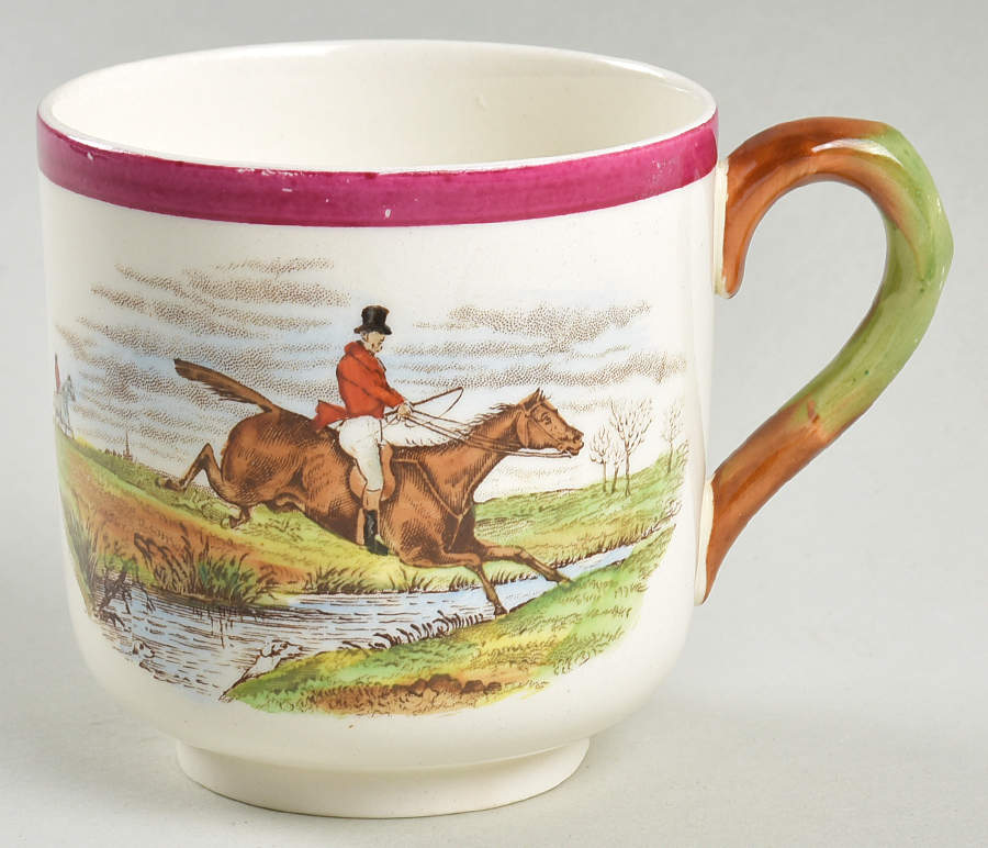 Herring Hunt The Hunt Red Footed Cup by Spode-1