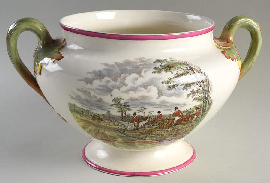 Herring Hunt The Hunt Red Tureen No Lid by Spode-1