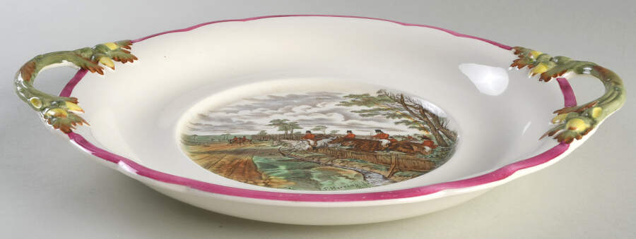 Herring Hunt The Hunt Red Underplate for Tureen by Spode-1