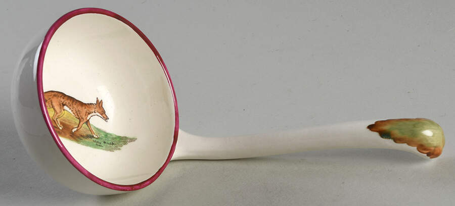 Herring Hunt The Hunt Red Solid Piece Sauce Ladle by Spode-1