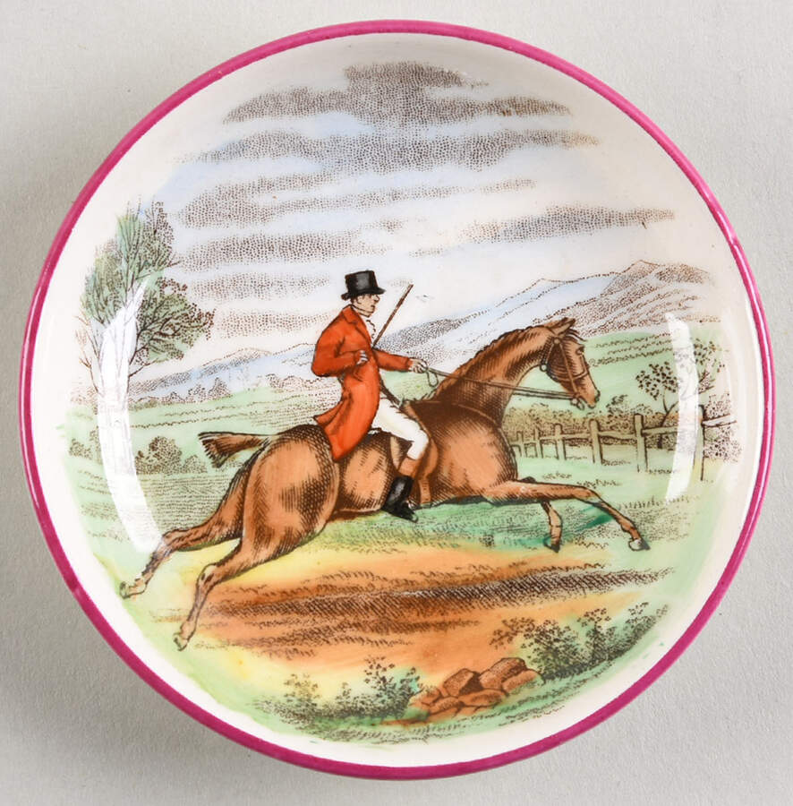 Herring Hunt The Hunt Red Butter Pat by Spode-1