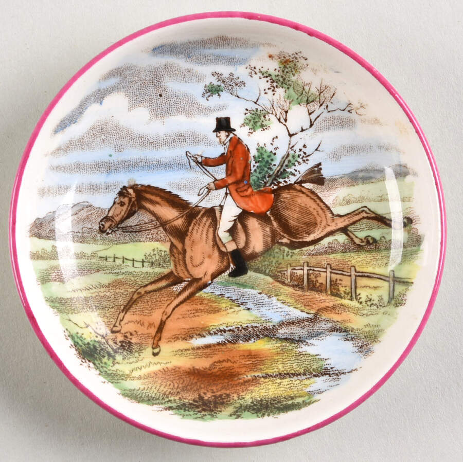 Herring Hunt The Hunt Red Butter Pat by Spode-1